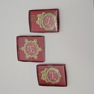 Set of 3 Michael's Mini Rhinestone Hanging Holiday Metal Frames